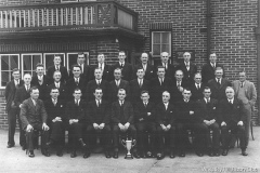 Wheatley Hill Miners Welfare Bowls Club Officials and Committee Winners of the Durham Coast League, 1937.