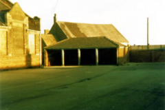 Infants School sheds with Chapel in background