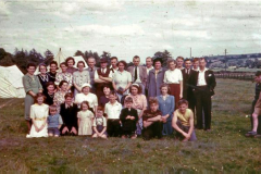 Families Visiting School Camp 1951 - Photo includes Bob Elliott's mother May, Mr and Mrs Gregory and Clive's cousin Maureen Lightowler in pink, Billy Walker