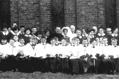 Wedding of the Rev G G Graham and Patricia S Puttlee (a Field Biologist of Ford Castle, Berwick-upon-Tweed) All Saints Church, 4th April 1964.