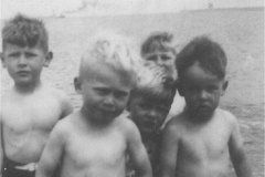Sunday School Trip, c. 1954. David Jordan, Philip Jordan, John Jordan, George Bean, John Snowdon.