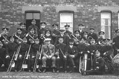 Wheatley Hill Colliery Band 1910, including J Lewis, T Phillips, R W Thornton, T Kitto, M Barrass (Colliery Manager) and Frank Quinn