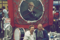 Durham Miners Gala 1983. Jessie Galley and Joe Swift