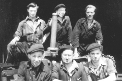 Wheatley Hill Colliery Fitters 1947. Back L-R: Gordon Carr, Walter English, Billy Gibson; Front L-R: Ronnie Dinsley, Billy Potts, Ronnie Scott