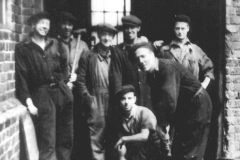 Wheatley Hill Colliery. L-R: Benny Nicholson, Walter English, Albert Freeman, Bobby Trisnan, Gordon Carr, Billy Gibson, Ronnie Scott