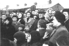 Wheatley Hill Colliery. 1947 Vesting Day. Councillor E Cain in centre of image