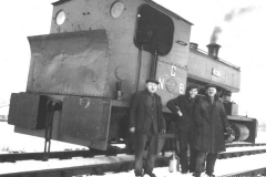 Wheatley Hill Colliery Tankey. L-R John Davies, Mr Lambert, ?