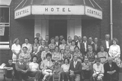 Outside the Central Hotel, Blackpool, 1950s.