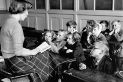 Teacher Mrs Molly Alderson with Junior School Class