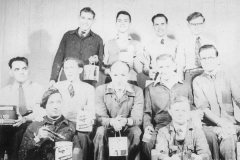 Painting the Patton Street Methodist Chapel, 1951.