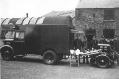 Wheatley Hill Fire Brigade at the Fire Station behind Wolmerhausen Street. Winners of the Retained Technical Quiz Competition, Dorking, 1956.