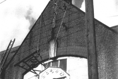 Lowering the Clock from the Senior Boys School: October 1982.