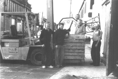 Re-siting the Clock on the former Royalty Cinema, now Tony Carr's DIY: October 1982