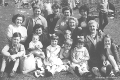 Wheatley Hill Sports Day, 1960:including Betty Goyns, Pauline Goyns, Susan Goyns, Rose Carr, Paul Carr, Eileen Carr, Mabel Carr.