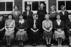 WHill Primary School Teachers - Mrs Hunter, ? Mrs Charlton, Mrs Atkinson, Miss Moon, Margaret Brown (Clerk), Mrs Lister, Miss Wardell, Miss Bellinger, Miss Cruttenden, Miss Lee, Miss Turnbull