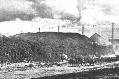 Wheatley Hill Pit:Aerial conveyor taken from the Durham Road.