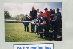 Jonathan liked riding in the fire engine, Andrew says the fire engine has light and ladders